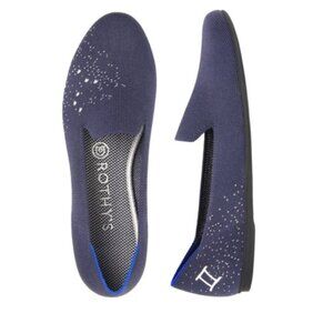 ROTHY'S Gemini Zodiac Loafer Flat Shoes in Navy Knit Limited Edition Minimalist